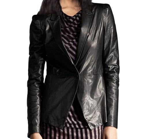 Fector Women Leather Blazers - Xosack