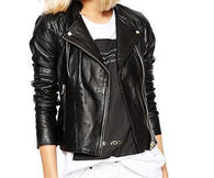 Black Women Biker Leather Jackets - Xosack