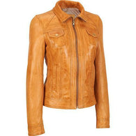 Goldenbrown Women Classic Leather Jackets - Xosack
