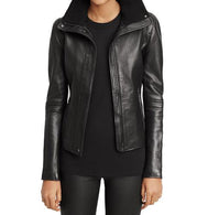 Women Classic Leather Jackets: Nina