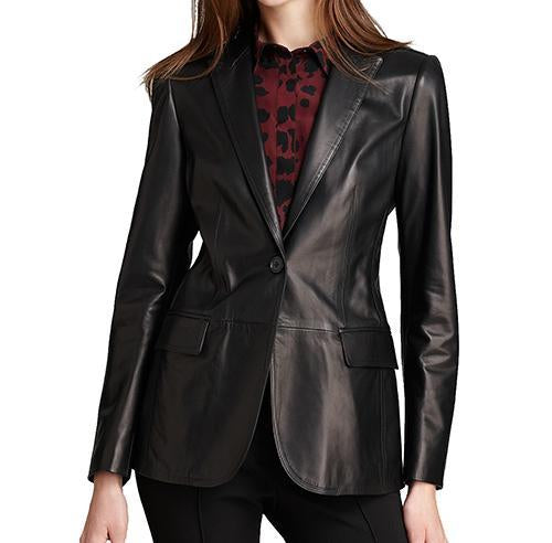 Super Slimish Women Leather Blazers