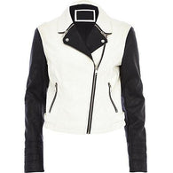 Super White Women Classic Leather Jackets