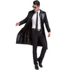 New Hot Casual Long Men Leather Jacket