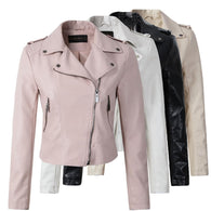 Brand Motorcycle PU Leather Jacket Women