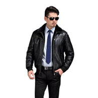 AIBIANOCEL Mens Winter Leather Jacket