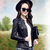 spring and autumn new women's short paragraph women's PU jacket