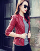 spring and autumn new women's short paragraph women's PU jacket
