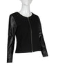 Women's Classic Angle Zipper Jacket with Braids and Liner