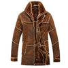Faux Fur Coat Spliced Suede Leather Jacket