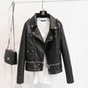 JUANTALK Fashion Spring Autumn Women Soft Faux Washed Leather Jacket