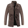 Slim Warm Mens washed Leather Jacket