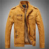 Male Motorcycle Fashion Leather Jacket