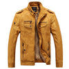 Thickening Wool Windbreak Waterproof Leather Jackets