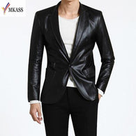 Leather Dress Blazers Men