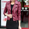 New Fashion Autumn Street Women's Short Washed PU Leather Jacket