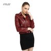 Ftlzz Faux Leather Jacket Women