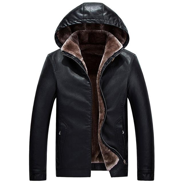Winter jacket jackets men Warm High Quality PU Fur Coat
