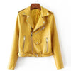 Motorcycle Women Jackets Faux PU Leather