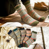 Cozy Striped Socks - Fuzzy Winter Wool Socks Set