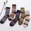 Cozy Striped Socks - Fuzzy Winter Wool Socks Set