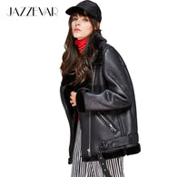 JAZZEVAR high fashion street women's PU leather jacket ca
