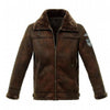 Letskeep New Mens Winter PU Leather jacket