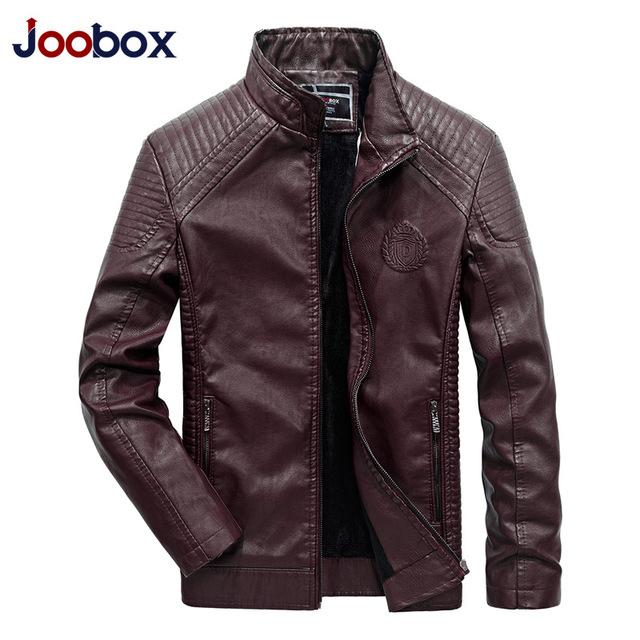PU Faux Leather Jacket Men Good Quality