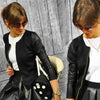 Women's Classic Angle Zipper Jacket with Braids and Liner