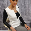 Women's Classic Angle Zipper Jacket with Braids and Liner