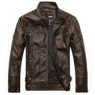 jaqueta de couro masculina Bomber leather jacket