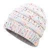 Multi Color Soft Knit Billed Ponytail Beanie